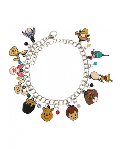 Anime Cartoon Piglet Tigger Eeyore Winni Pooh Charm Bracelet Gifts for Girl Woman $16.47 Charms & Charm Bracelets