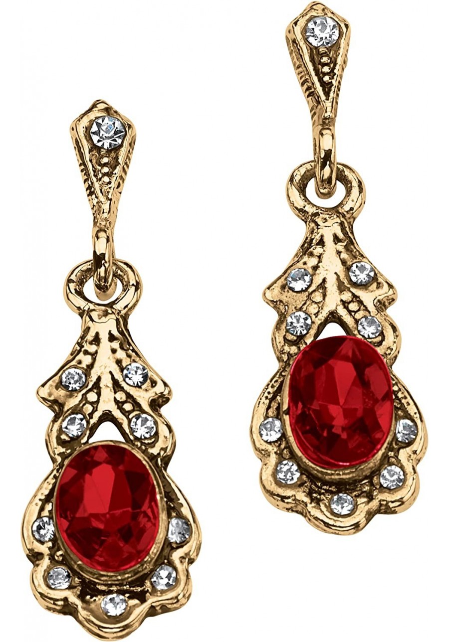 Goldtone Antiqued Oval Cut Simulated Birthstone Drop Earrings $21.48 Drop & Dangle