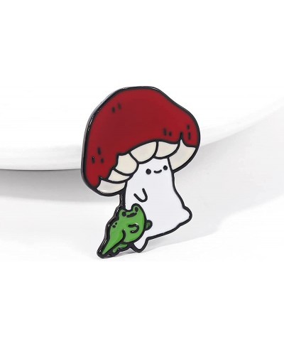 Mushroom and Frog Hard Enamel Pins - Cute Kawaii Nature Outdoors Lapel Pins Badge Brooch pins for women $8.26 Brooches & Pins