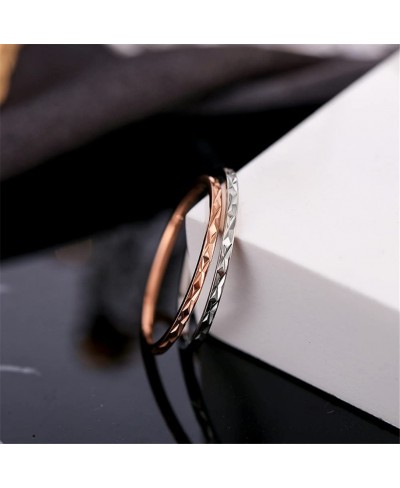 Stainless Steel 1MM Thin Midi Stacking Rings Shiny Silver Rose Gold Engagement Wedding Band for Women Girls $12.34 Engagement...