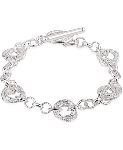 S925 Sterling Silver Charm Bracelets for Women Bracelets for Women Lady's Pendent Charm Wrist Chain Bracelet Bangle 6 inches ...