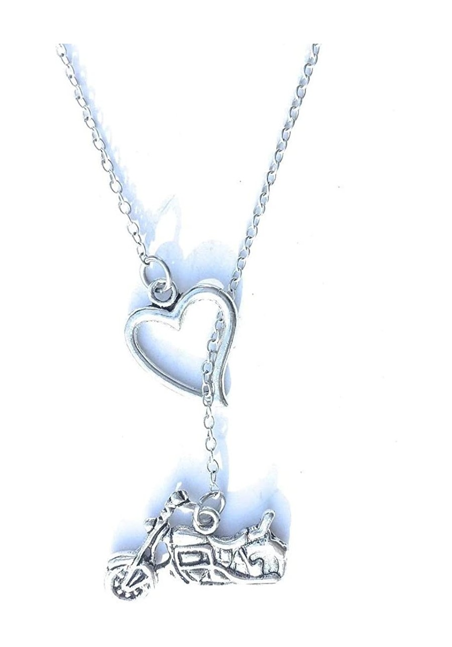 I Love Motorcycle Silver Lariat Y Necklace. $23.61 Y-Necklaces