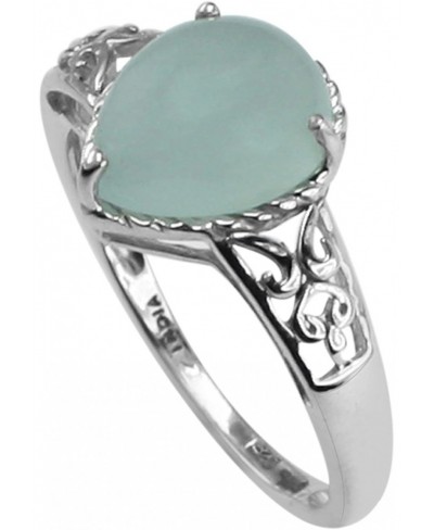 Milky Aquamarine 2.45 Carat Solitaire Ring for Women 925 Sterling Silver Wedding Jewelry for Women $18.05 Wedding Bands