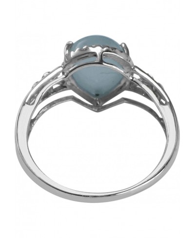 Milky Aquamarine 2.45 Carat Solitaire Ring for Women 925 Sterling Silver Wedding Jewelry for Women $18.05 Wedding Bands