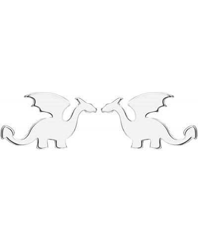 925 Sterling Silver Tiny Dinosaur Stud Earrings Brontosaurus Dragon Tyrannosaurus Ear Studs for Women Teen Girls (Dragon) $13...