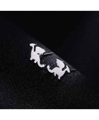 925 Sterling Silver Tiny Dinosaur Stud Earrings Brontosaurus Dragon Tyrannosaurus Ear Studs for Women Teen Girls (Dragon) $13...