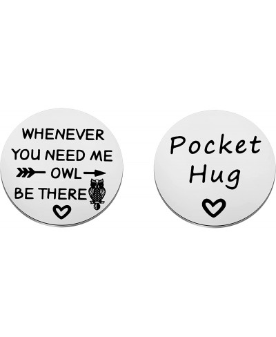 Owl Pocket Hug Gift Best Friend Keychain Owl Lover Gift Couple Gift Gifts for Sister Mom $11.96 Pendants & Coins