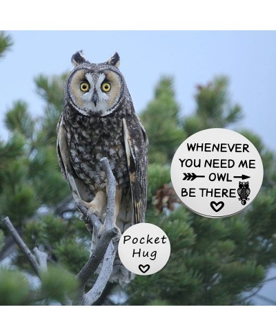 Owl Pocket Hug Gift Best Friend Keychain Owl Lover Gift Couple Gift Gifts for Sister Mom $11.96 Pendants & Coins