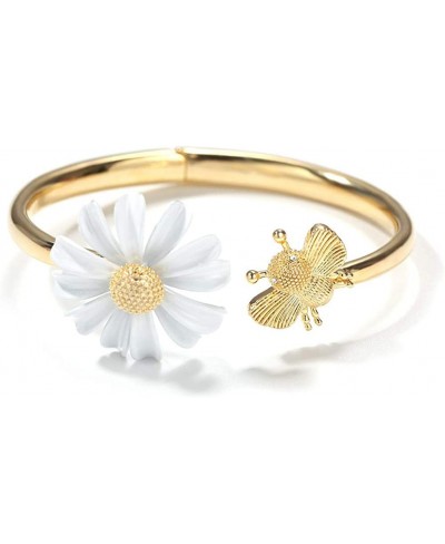 Flower Bracelet Daisy Bracelet Gold Bracelet Flower and Bee Daisy and Bee TBVS Design House $14.57 Bangle