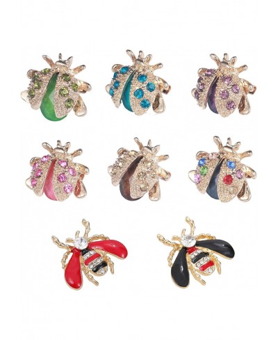 8PCS Lovely Insects Brooch Pins Ladybugs Rhinestone Animal Brooch for Women Decoration $15.31 Brooches & Pins