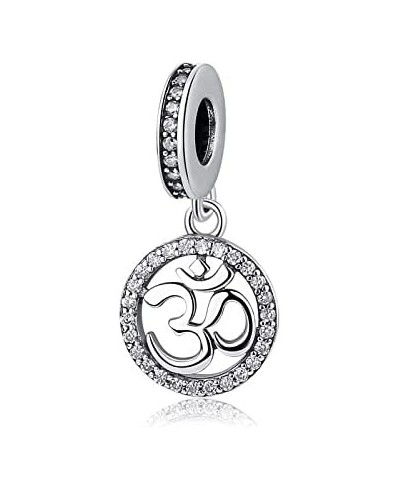Om Ohm Aum Symbol Hindu Yoga Mediation 925 Sterling Silver Charm Bead Pendant fits Pandora Bracelets & Necklaces & More $26.2...