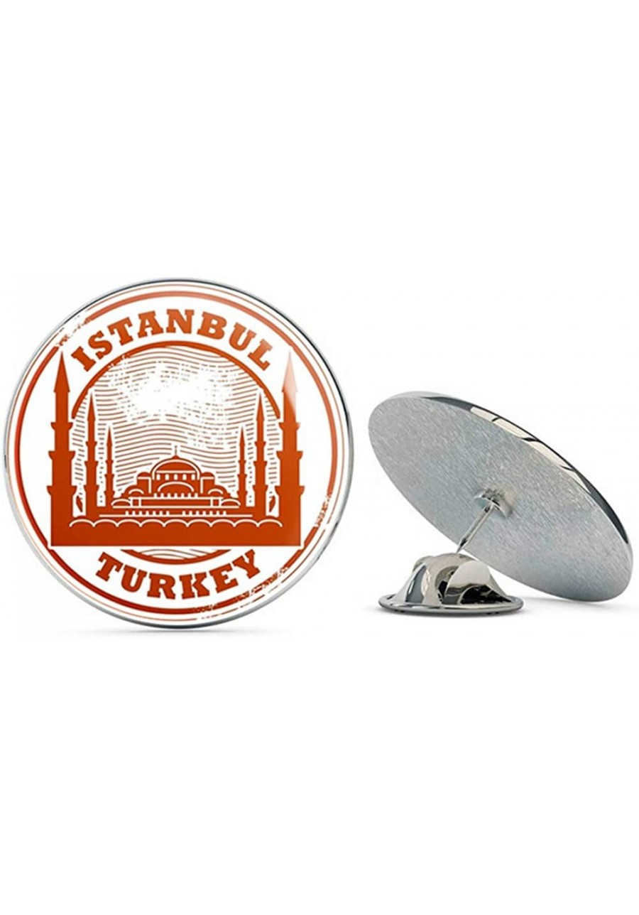 Istanbul Turkey Round Metal 0.75" Lapel Pin Hat Shirt Pin Tie Tack Pinback $7.52 Brooches & Pins