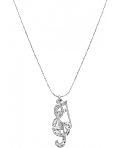 Various Crystal Music Notes Clef and Ottava Necklace $13.18 Chains