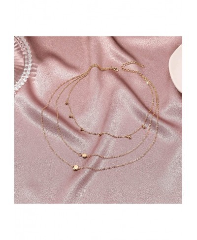 Dainty Layered Choker Necklaces Handmade Chain Dog Paw Pendant Multilayer Adjustable Layering Chain Gold Plated Necklaces for...