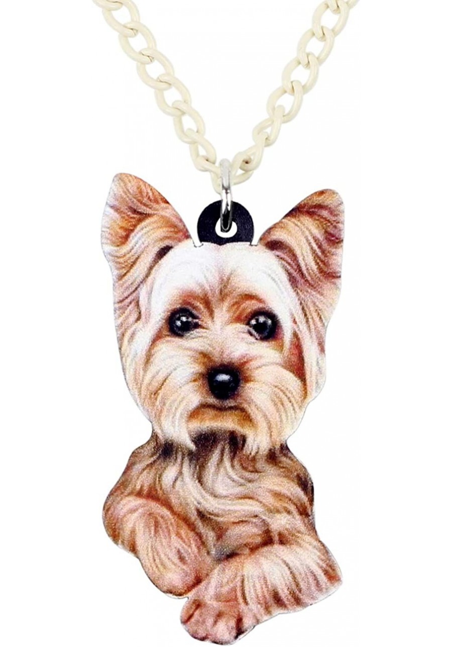 Cute Yorkshire Terrier Dog Necklace Pet Dog Pendant Collection Jewelry Gifts for Women Kids Girls $14.01 Pendant Necklaces