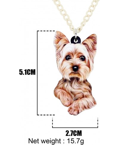 Cute Yorkshire Terrier Dog Necklace Pet Dog Pendant Collection Jewelry Gifts for Women Kids Girls $14.01 Pendant Necklaces