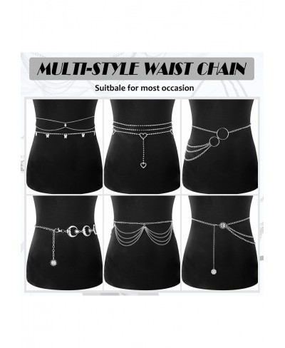 8 Pcs Waist Chains for Women Adjustable Multi-Layer Gold Chain Belt Minimalist Beach Bikini Body Chain Sexy Belly Chain Jewel...