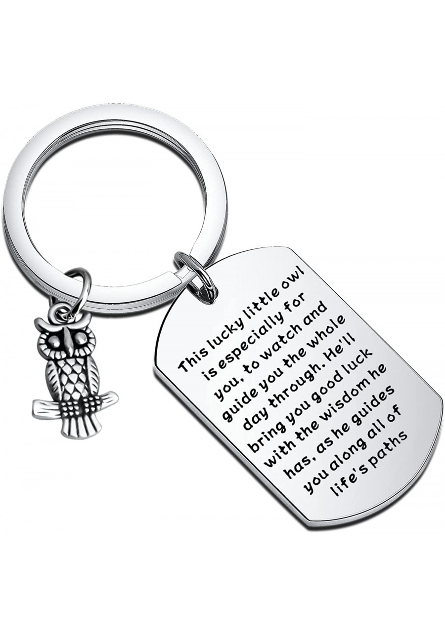 Little Owl Keychain Lucky Charm Keychain Owl Theed Gift Good Luck Jewelry for Best Friend $17.36 Pendants & Coins