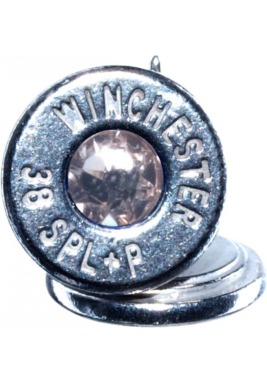 38 Special+P Palladium Plated Stud Earrings with Swarovski Crystals- Clear (Winchester) $17.50 Stud