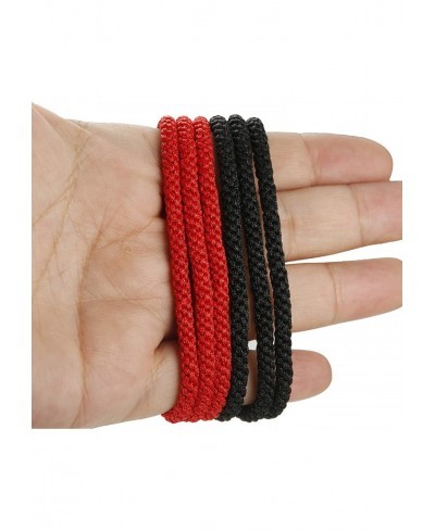 Unisex 6pcs Handmade Kabbalah Red Black String Good Luck Bracelet for Prosperity and Success $12.00 Strand