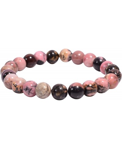 Rhodonite Round Smooth Beads 6 mm Stretrchable Bracelet SB-53 For Woman Man Gift Girls Boys Friendshipband $10.43 Stretch