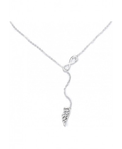 Infinity Angel Wing Necklace Choker Silver Infinity Necklace Everyday Jewelry Necklace for Women and Girls $10.55 Chokers