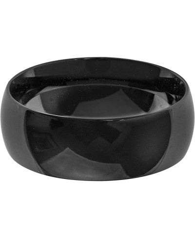 Men's Black IP Stainless Steel High Polished Ring (8 mm)- Sizes 7-13 $14.50 Wedding Bands