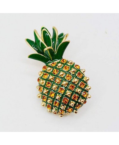 Retro Pineapple Rhinestone Brooch Alloy Personaltiy Cartoon Fruit Boutonniere Women Wedding Bridal Banquet Clothing Decorativ...