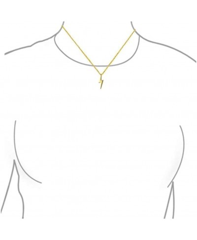 14K Yellow Gold Plated Lightning Bolt Pendant Necklaces (lightning) $19.20 Pendant Necklaces