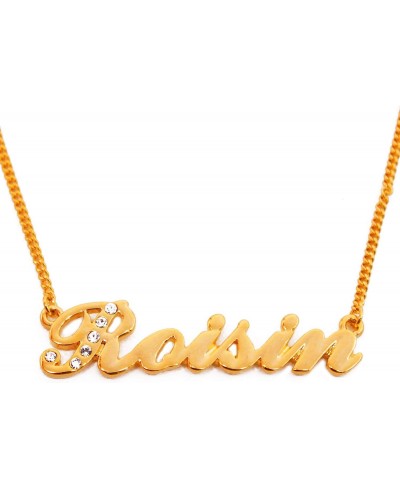 Roisin Name Necklace 18K Gold Plated Personalized Dainty Necklace - Jewelry Gift Women Girlfriend Mother Sister Friend Gift B...