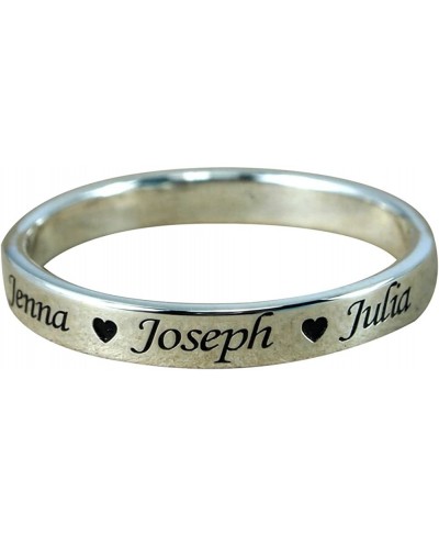 925 Sterling Silver Personalized Ring with Family Name Custom Made with 3 Names $27.08 Statement