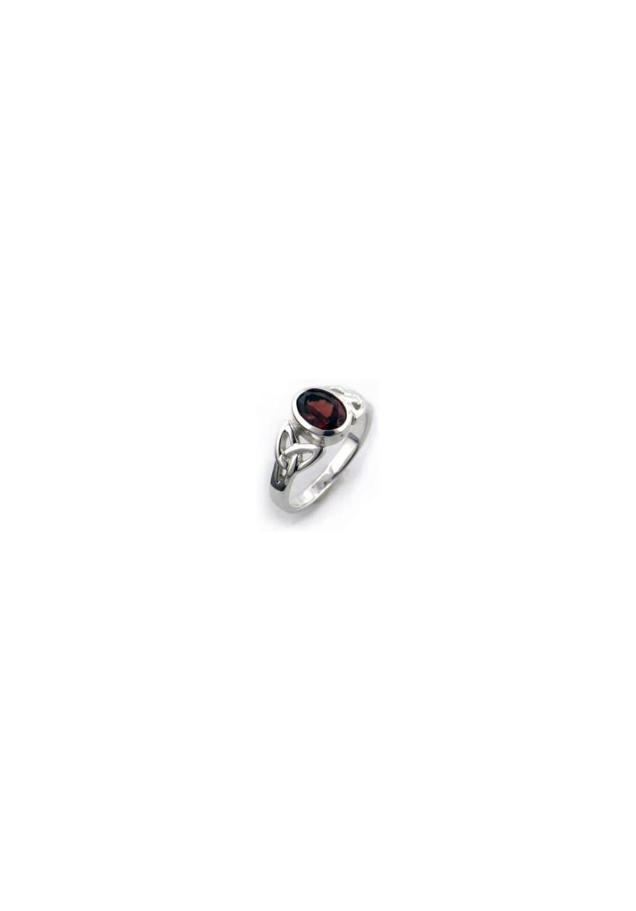 Sterling Silver Celtic Knot and Genuine Red Garnet Ring(Sizes 3 4 5 6 7 8 9 10 11 12 13 14 15) $33.77 Statement