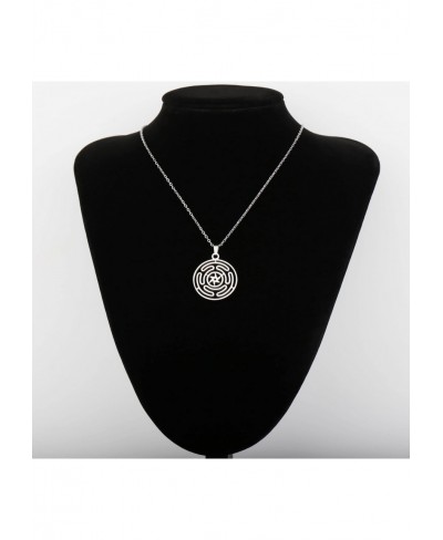 Wheel of Hecate Symbol Pendant Necklace for Women Literary Jewelry Pagan Goddess Wiccan Gifts $13.85 Pendant Necklaces