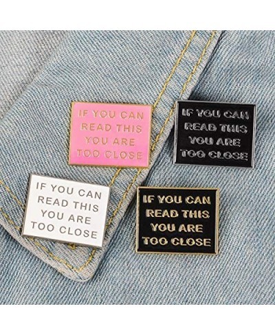 Premium Handmade Enamel Lapel Pin Brooch Badge (If You Can Read This You Are Too Close White 1 Pin) $11.09 Brooches & Pins