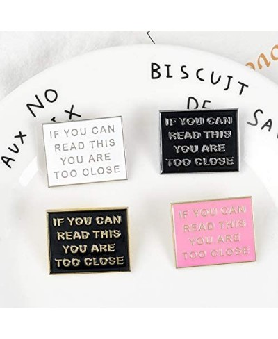 Premium Handmade Enamel Lapel Pin Brooch Badge (If You Can Read This You Are Too Close White 1 Pin) $11.09 Brooches & Pins