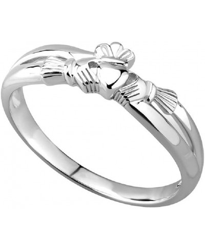 Sterling Silver Kiss Claddagh Ring Womens Wishbone Design Split Band Made in Ireland $47.14 Bands