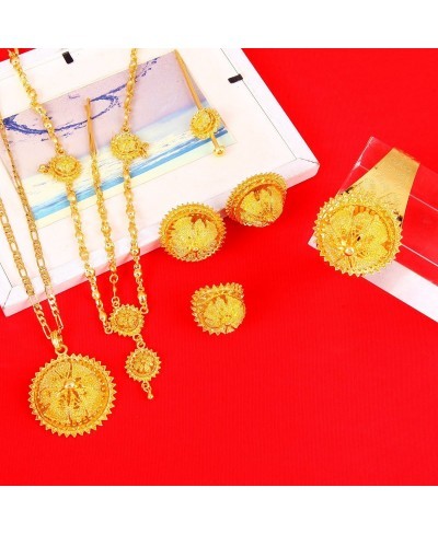 Big Size Jewelry Sets for Ethiopian Gold Color Women African Jewelry Set $33.07 Jewelry Sets