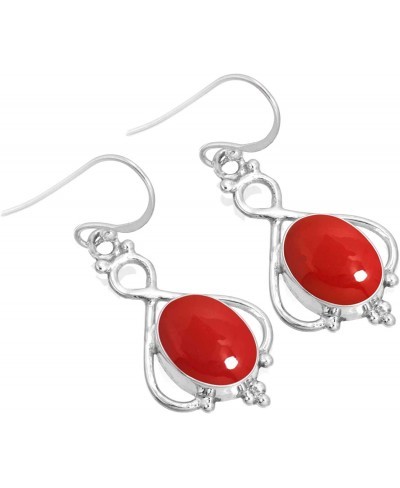 Solid 925 Sterling Silver Gemstone Handmade Earring For Women (98509_E) $27.52 Drop & Dangle