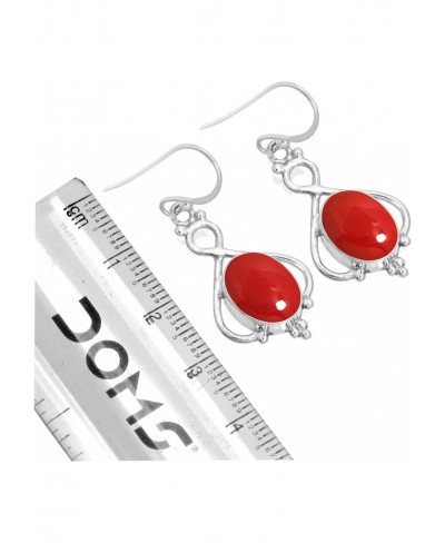 Solid 925 Sterling Silver Gemstone Handmade Earring For Women (98509_E) $27.52 Drop & Dangle