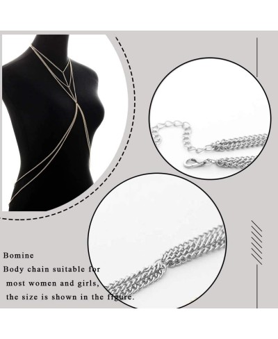 Crossover Body Chain Bra Sexy Silver Body Jewelry Necklace Bikini Chain for Women and Girls (Silver) $6.81 Body Chains