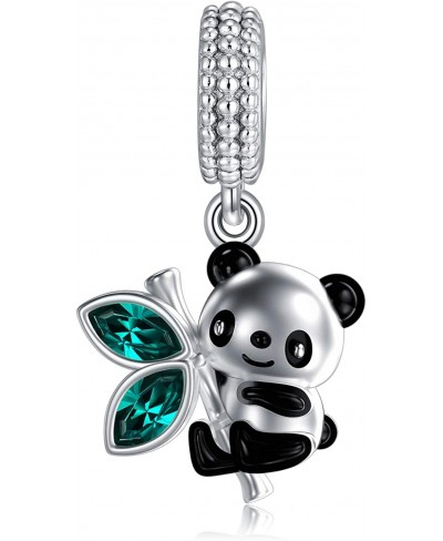 925 Sterling Silver Cute Sloth Panda Charms Beads fit European Bracelets Necklace $22.98 Charms & Charm Bracelets