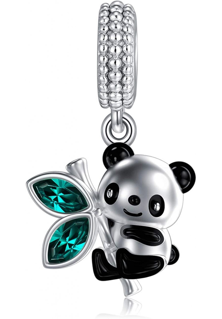 925 Sterling Silver Cute Sloth Panda Charms Beads fit European Bracelets Necklace $22.98 Charms & Charm Bracelets