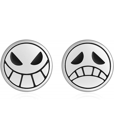 925 Sterling Silver Anime Earrings for Women Man $19.63 Stud