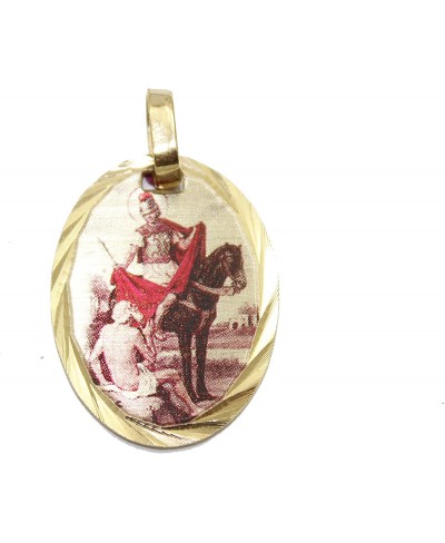 St Martin of Tours Medal - San Martin Caballero Medalla 18k Gold Plated Medal with 20 inch Chain $17.08 Pendant Necklaces