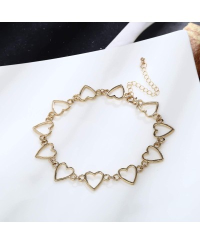 Heart Choker Necklace - Simple Geometric Circle Choker Statement Clavicle Necklace for Women Girls Necklace Jewerly $9.79 Cho...