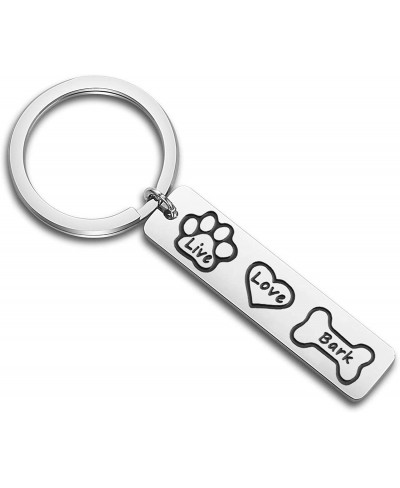 Live Bones Love Heart Bark Animal Dog Paws Keychain Dog Lover Rescue Jewelry Dog Owner Gift $6.21 Pendants & Coins