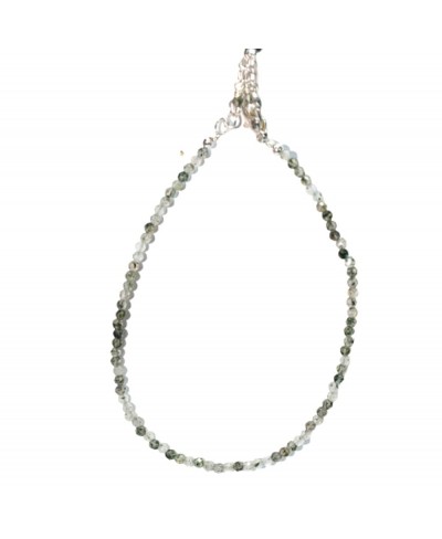 Natural Green Rutile Beads Bracelet Handmade Jewelry Sliver Plated Chain Gift For Her $22.12 Link