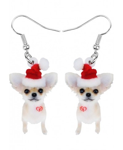 Acrylic Christmas Chihuahua/Pug/Yorkshire Dog Earrings Pets Drop Dangle Jewelry For Women Kids Teens Gifts $7.86 Drop & Dangle