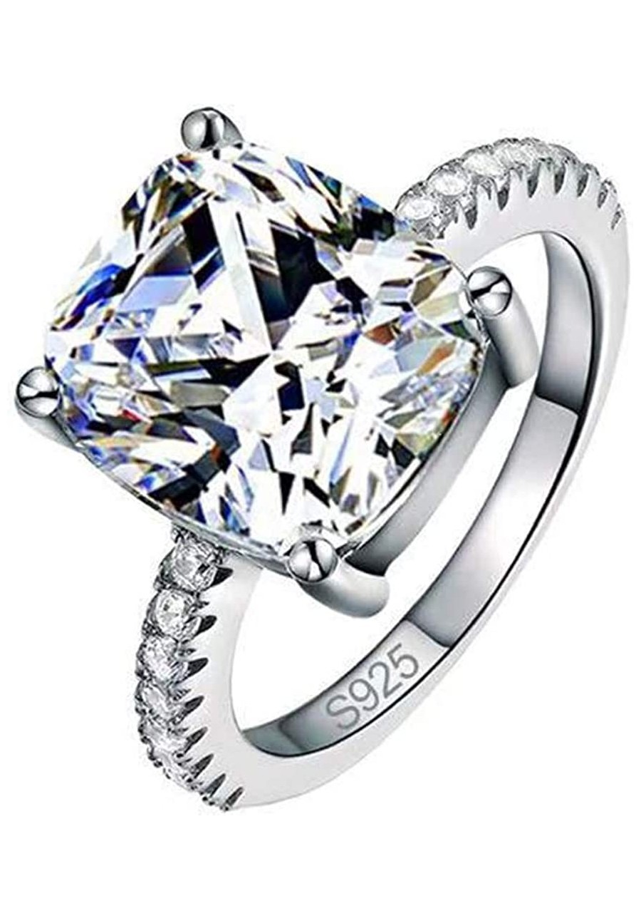 Stunning Flame Solitaire Engagement Ring Cubic Zirconia CZ in White Gold Plated for Women $13.70 Engagement Rings