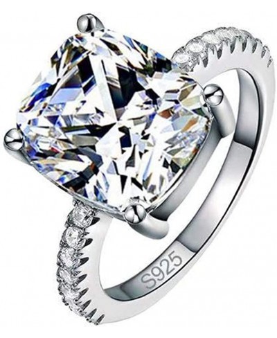 Stunning Flame Solitaire Engagement Ring Cubic Zirconia CZ in White Gold Plated for Women $13.70 Engagement Rings